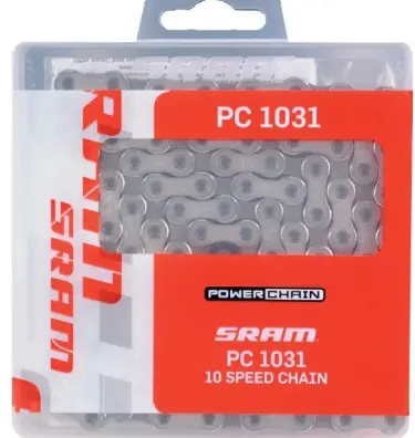 Cadena SRAM 114 Eslabones 10P. CN-PC1031 Con Power Lock Negro