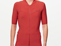 Jersey Ciclismo Rojo Teja Manga Corta